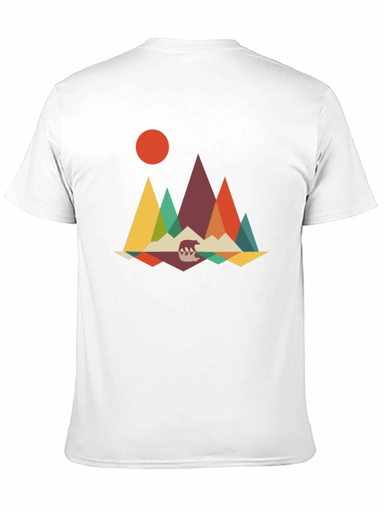 Geometric Mountain Bear Graphic Tee