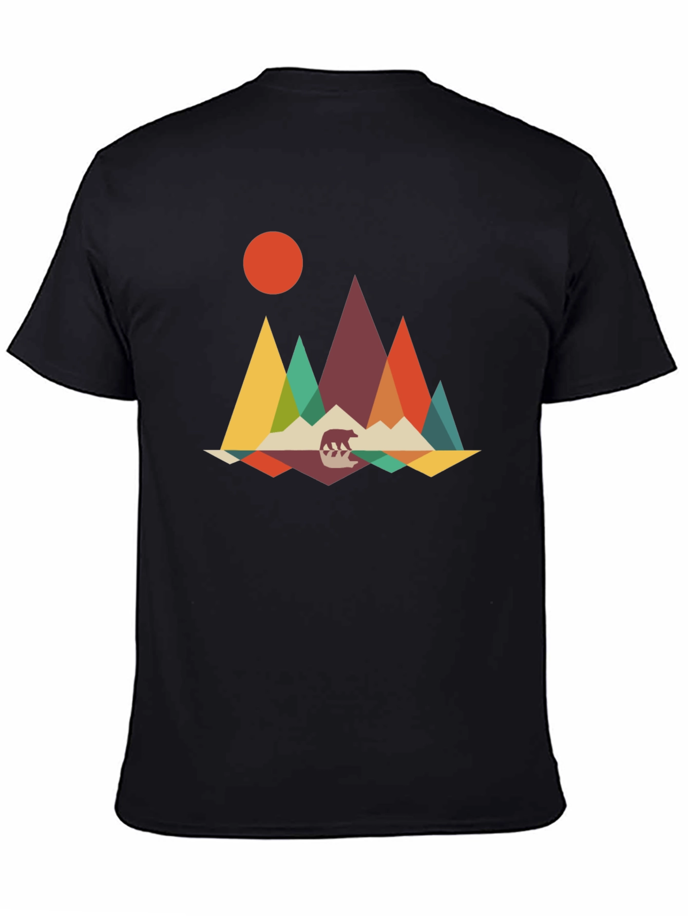 Geometric Mountain Bear Graphic Tee