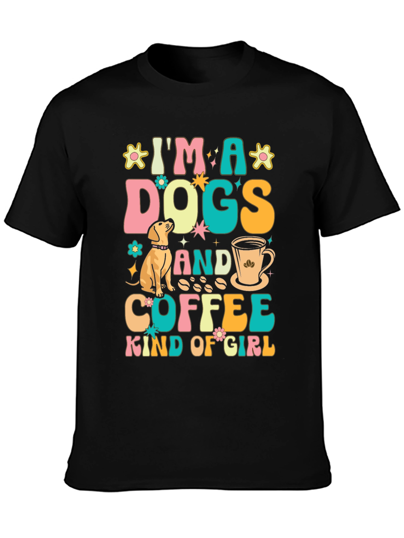 Dogs and Coffee Kind of Girl Graphic Tee