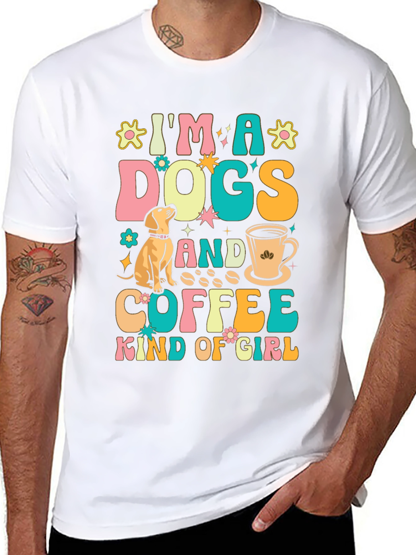 Dogs and Coffee Kind of Girl Graphic Tee