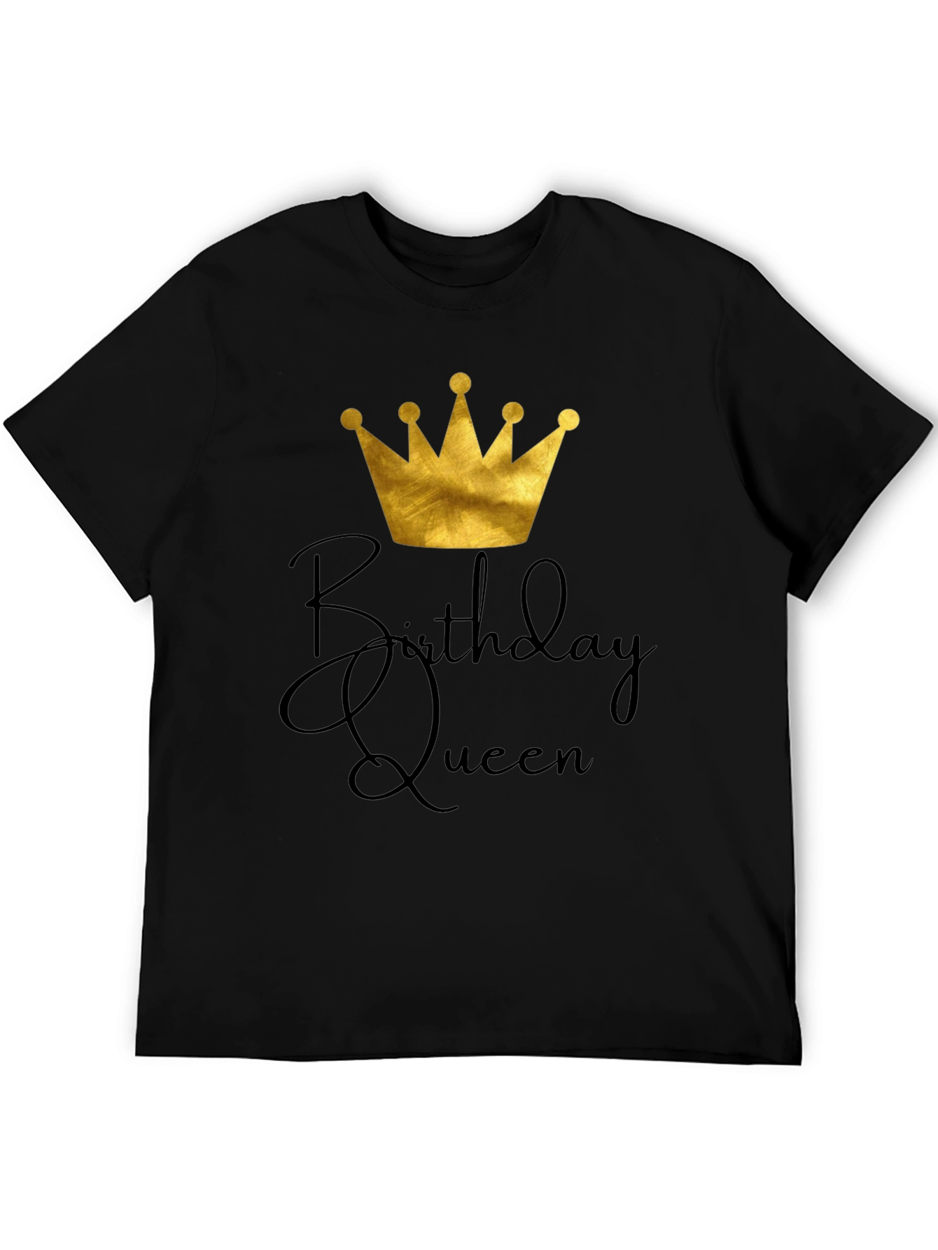 Birthday Queen Black Graphic Tee