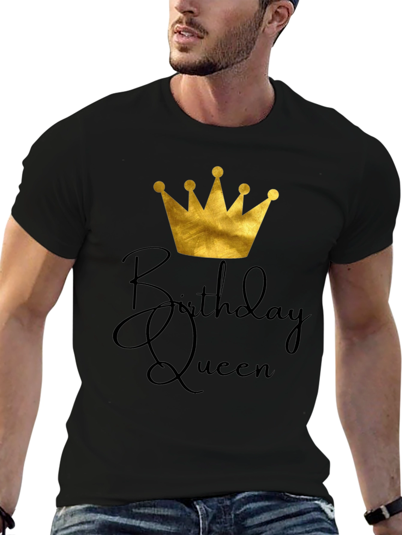 Birthday Queen Black Graphic Tee