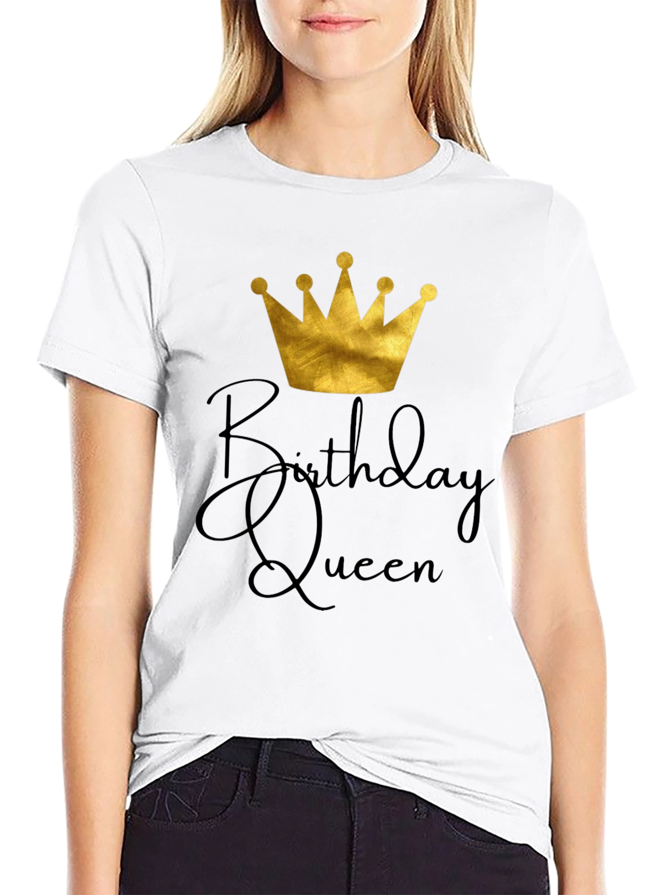 Birthday Queen Black Graphic Tee