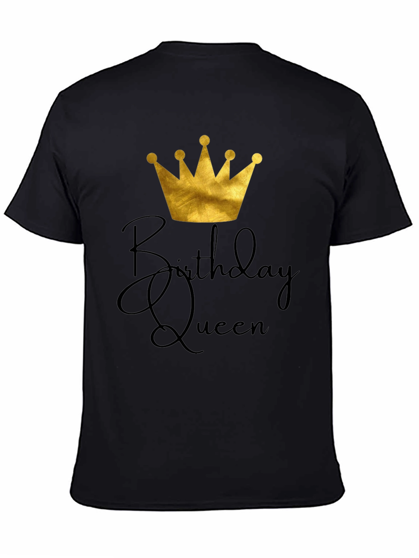 Birthday Queen Black Graphic Tee