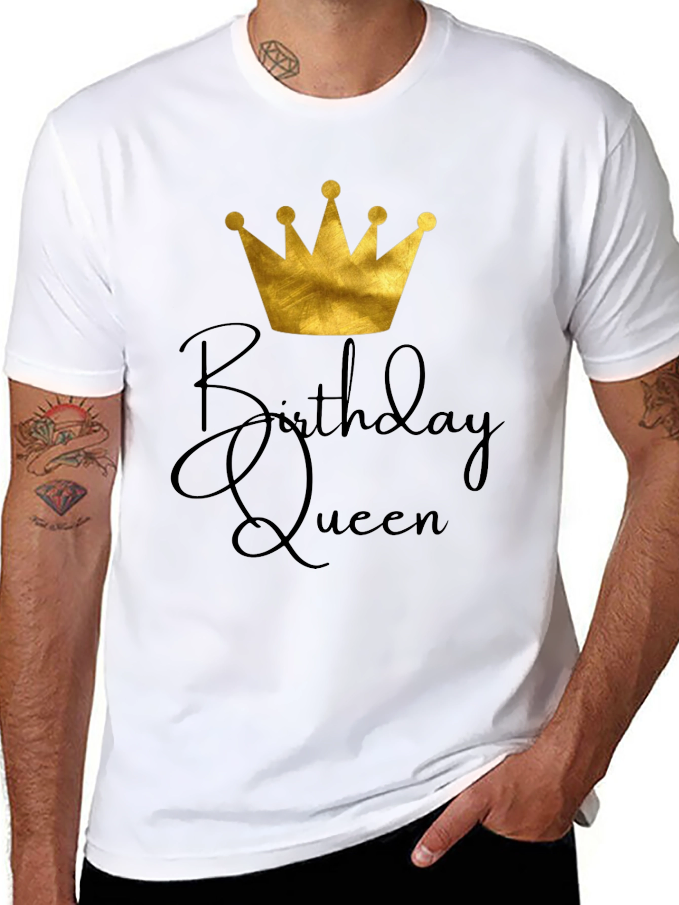 Birthday Queen Black Graphic Tee