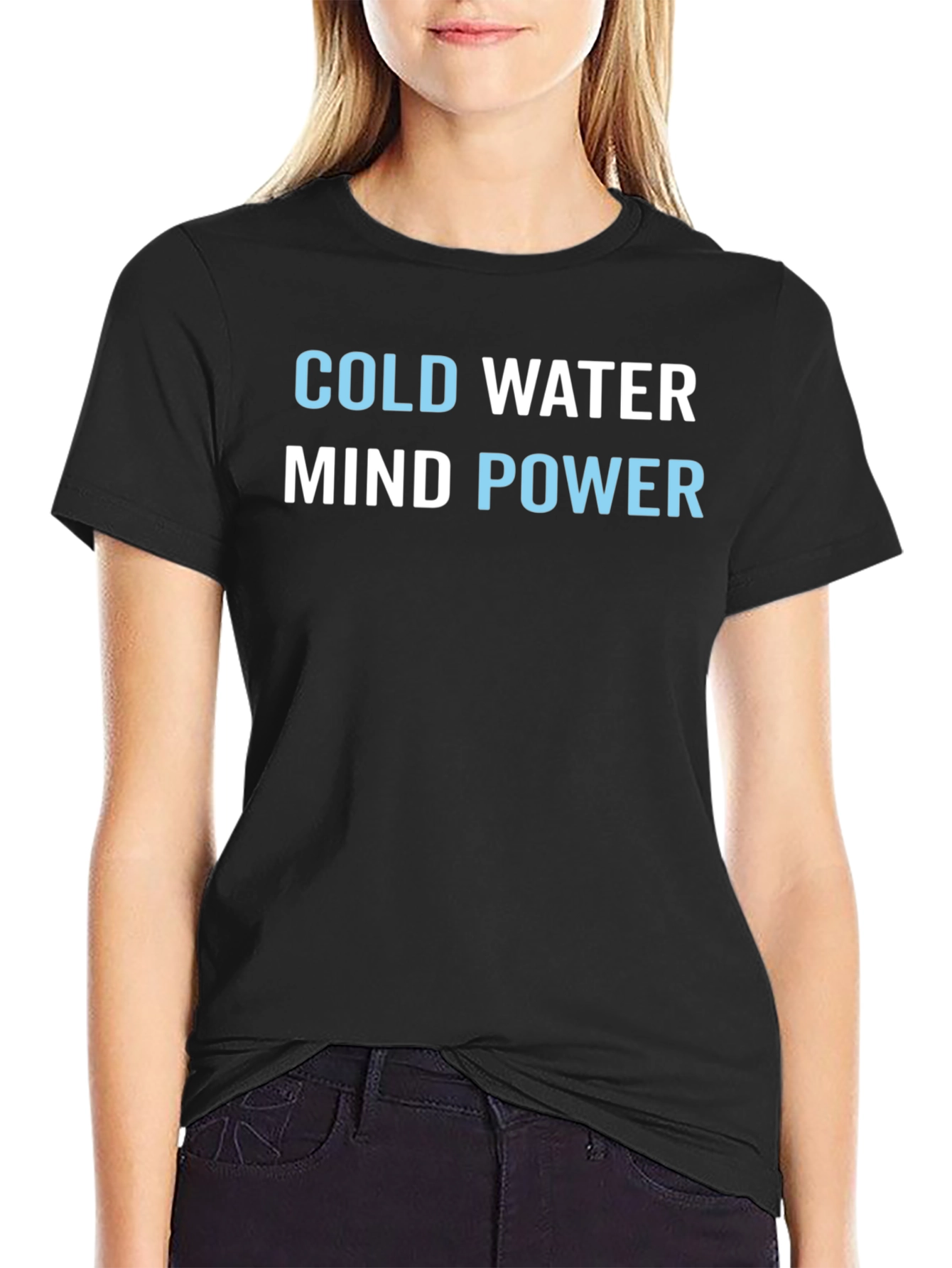 Cold Water Mind Power Graphic Tee - Black