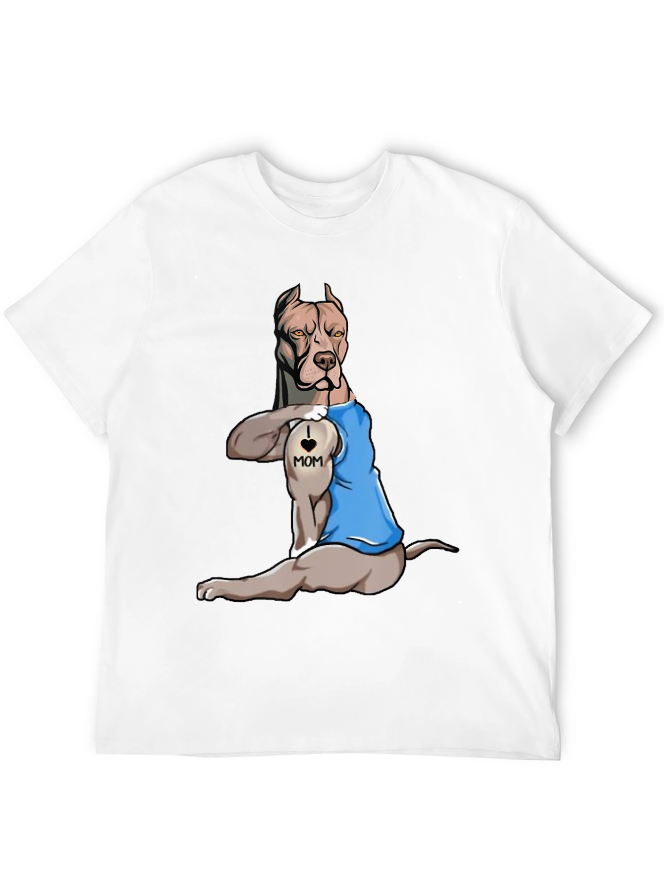 I Love Mom Pitbull T-Shirt