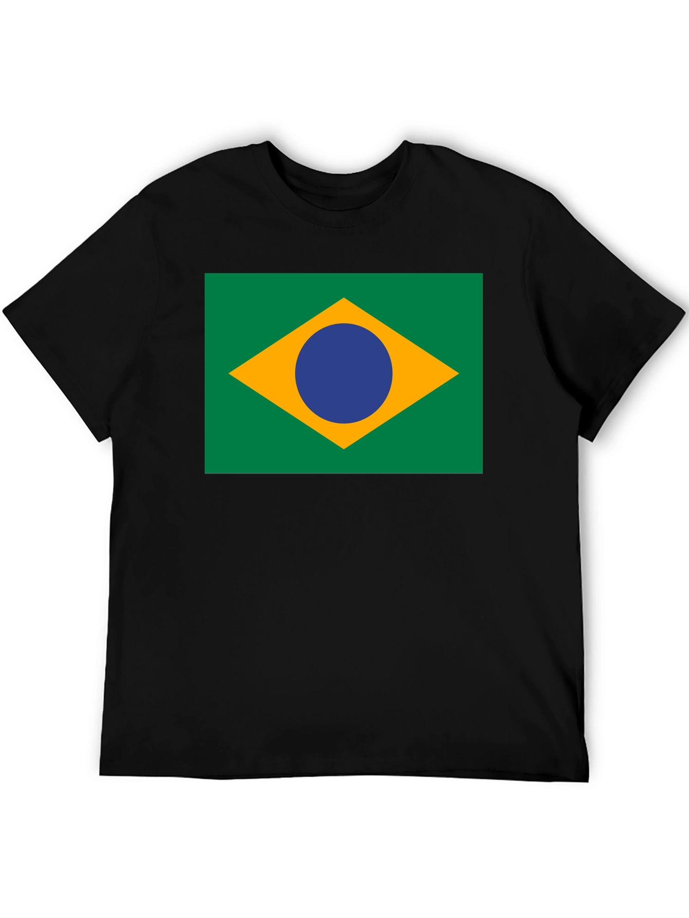 Brazil Flag Graphic Tee - Black