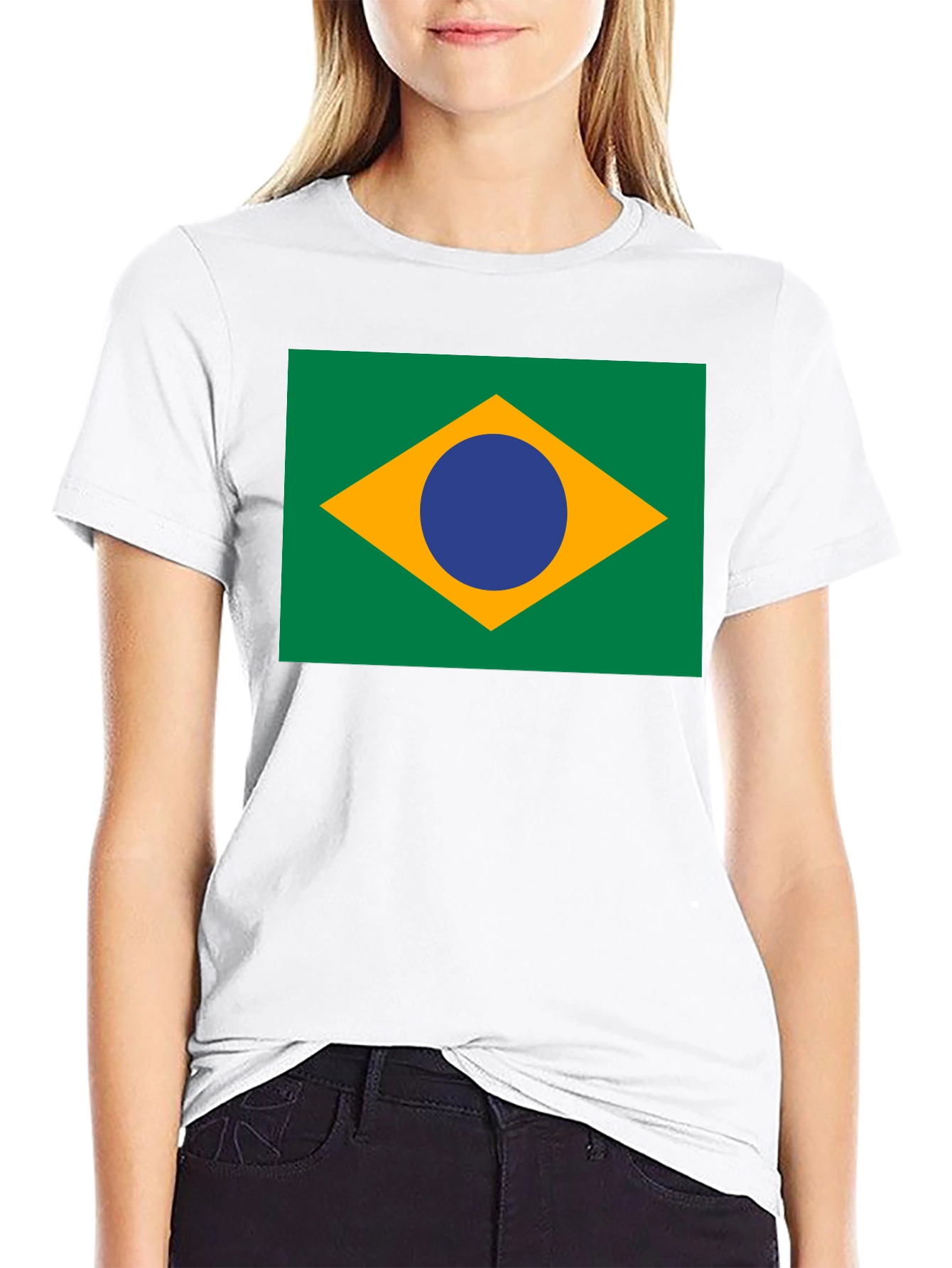 Brazil Flag Graphic Tee - Black