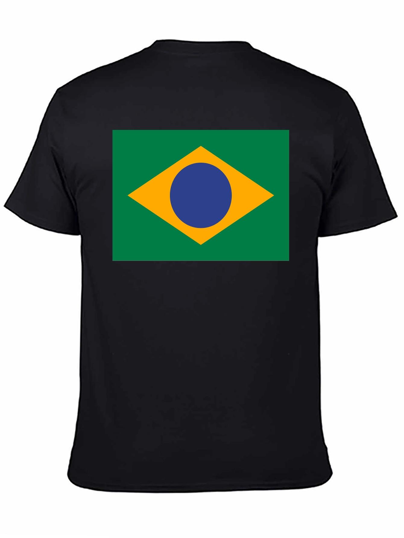 Brazil Flag Graphic Tee - Black