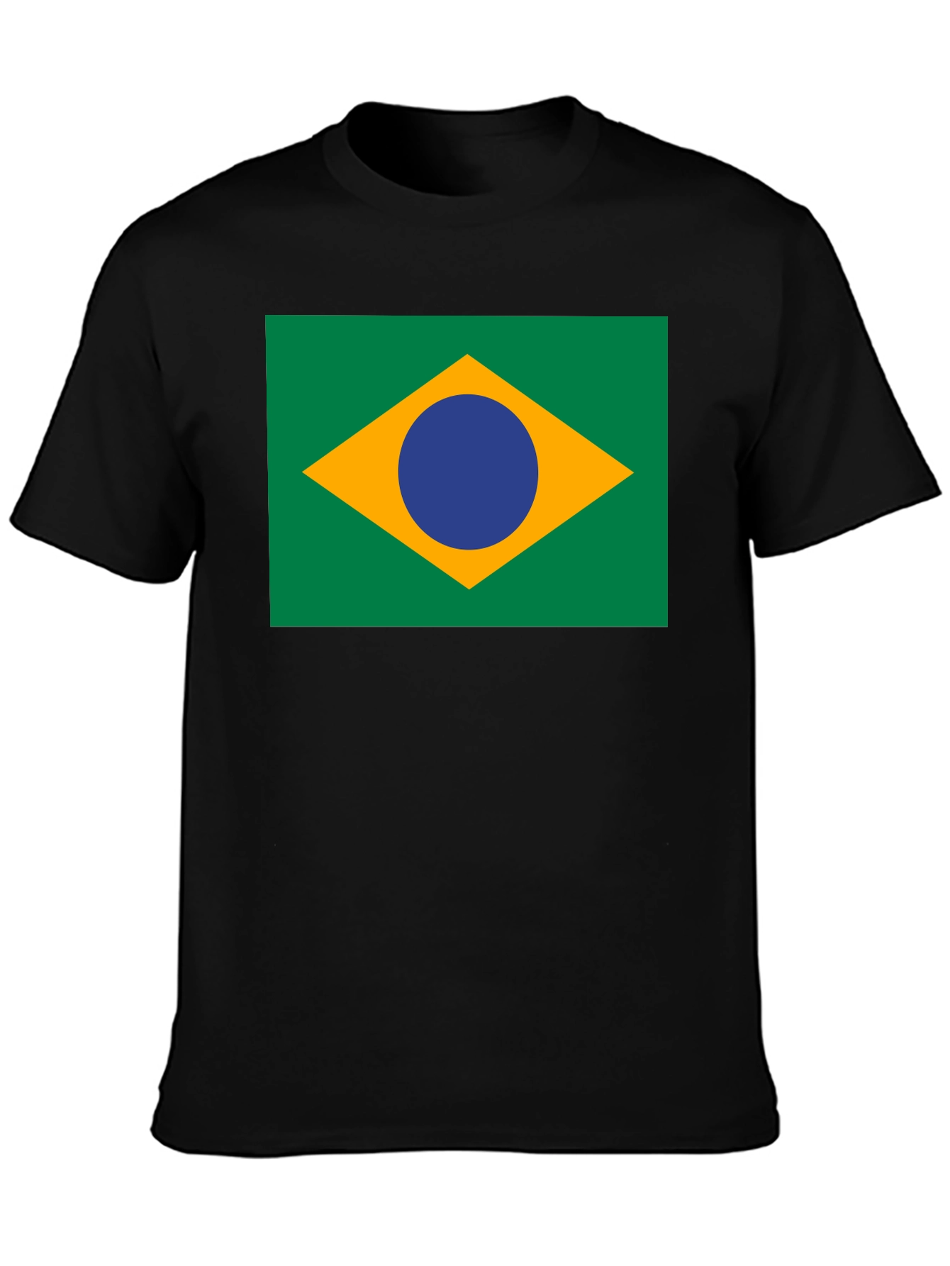 Brazil Flag Graphic Tee - Black