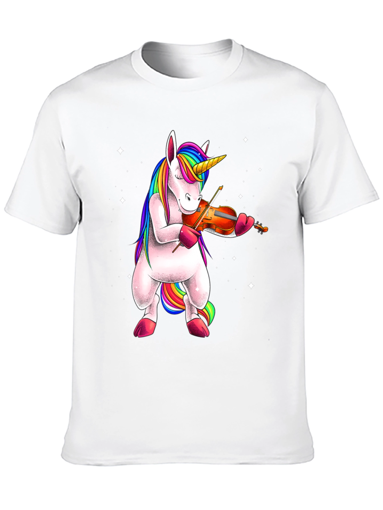 Unicorn Playing Violin T-Shirt - Black