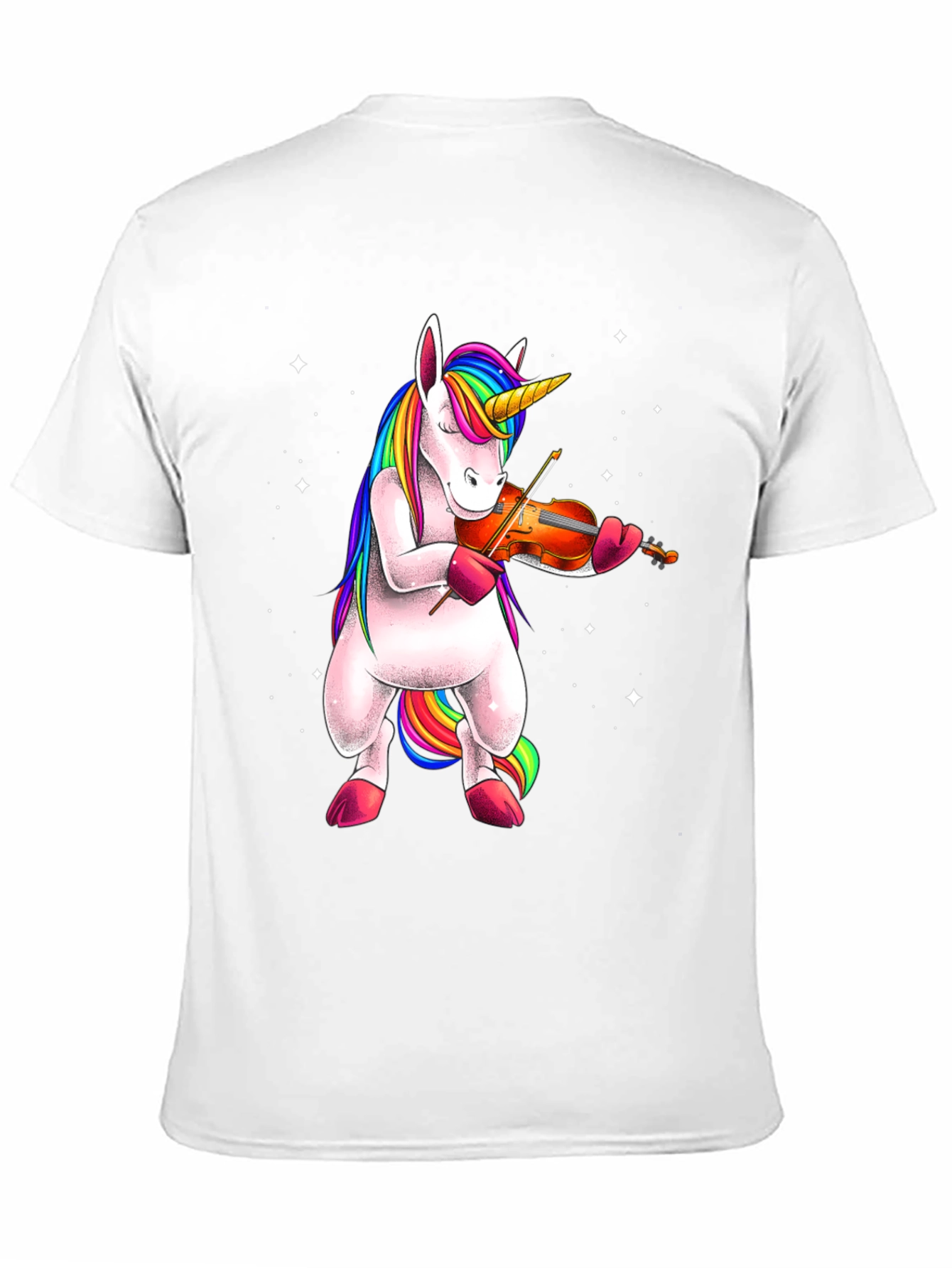 Unicorn Playing Violin T-Shirt - Black
