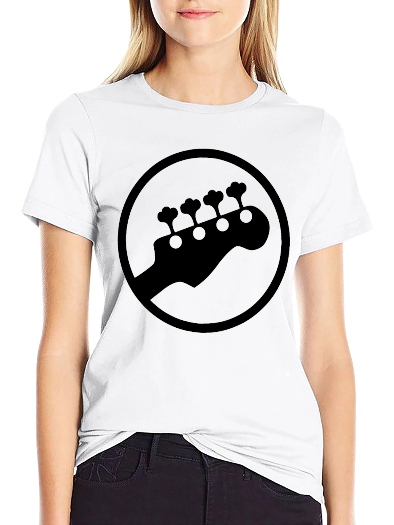 Bass Guitar Headstock Graphic Tee