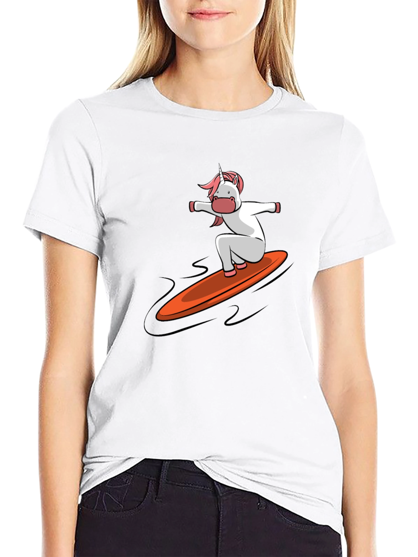 Surfing Unicorn Graphic Tee