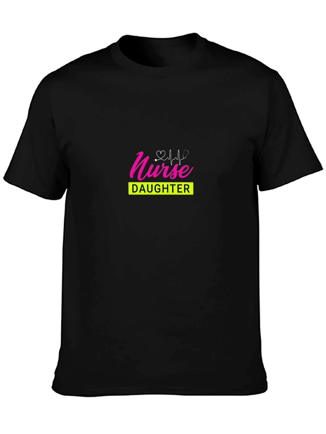Nurse Daughter T-Shirt - Black Graphic Tee