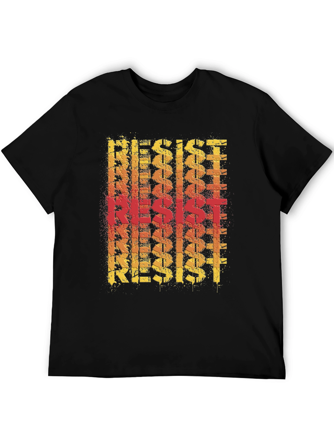 Resist Graphic Print Tee - Bold Statement T-Shirt