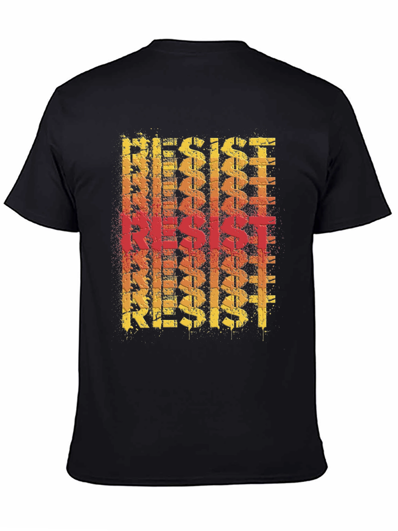Resist Graphic Print Tee - Bold Statement T-Shirt