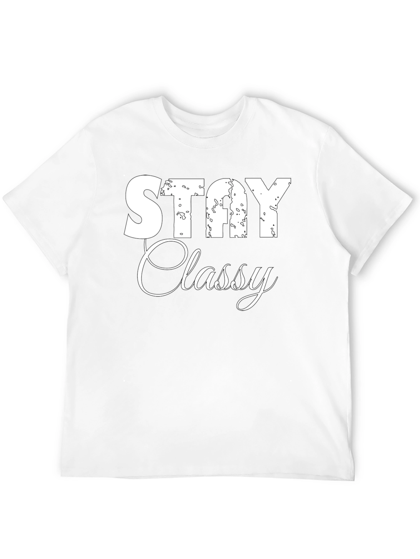 Stay Classy Graphic Tee - Black Cotton Casual Shirt