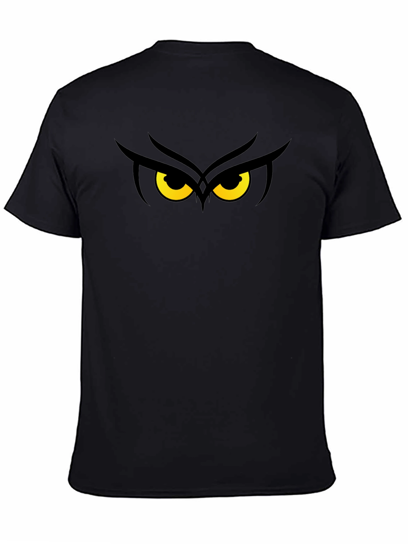 Owl Eyes Graphic T-Shirt - Black Cotton Tee