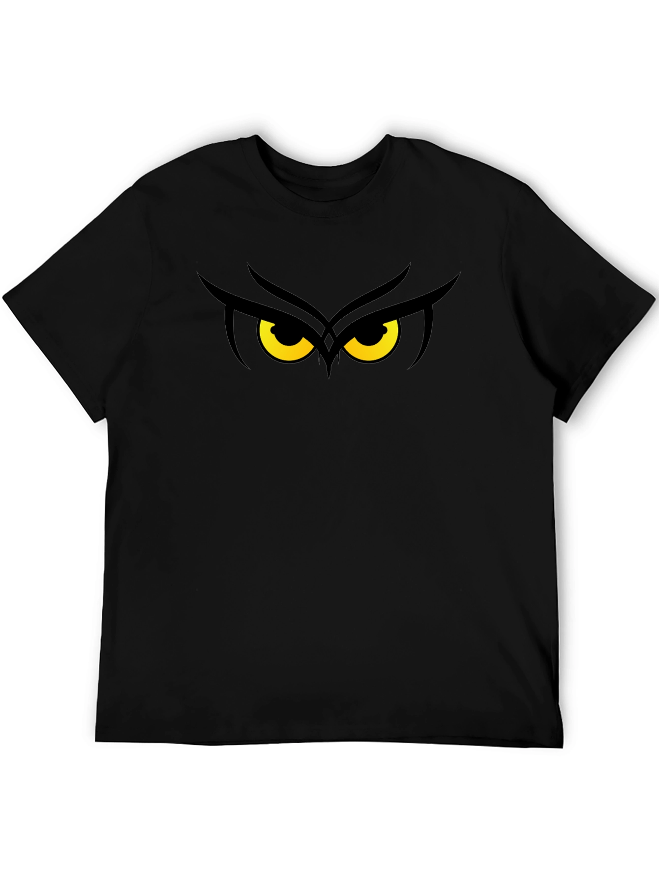 Owl Eyes Graphic T-Shirt - Black Cotton Tee