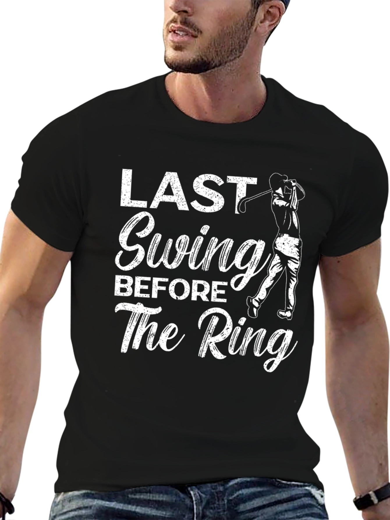 Last Swing Before The Ring Funny Golf T-Shirt