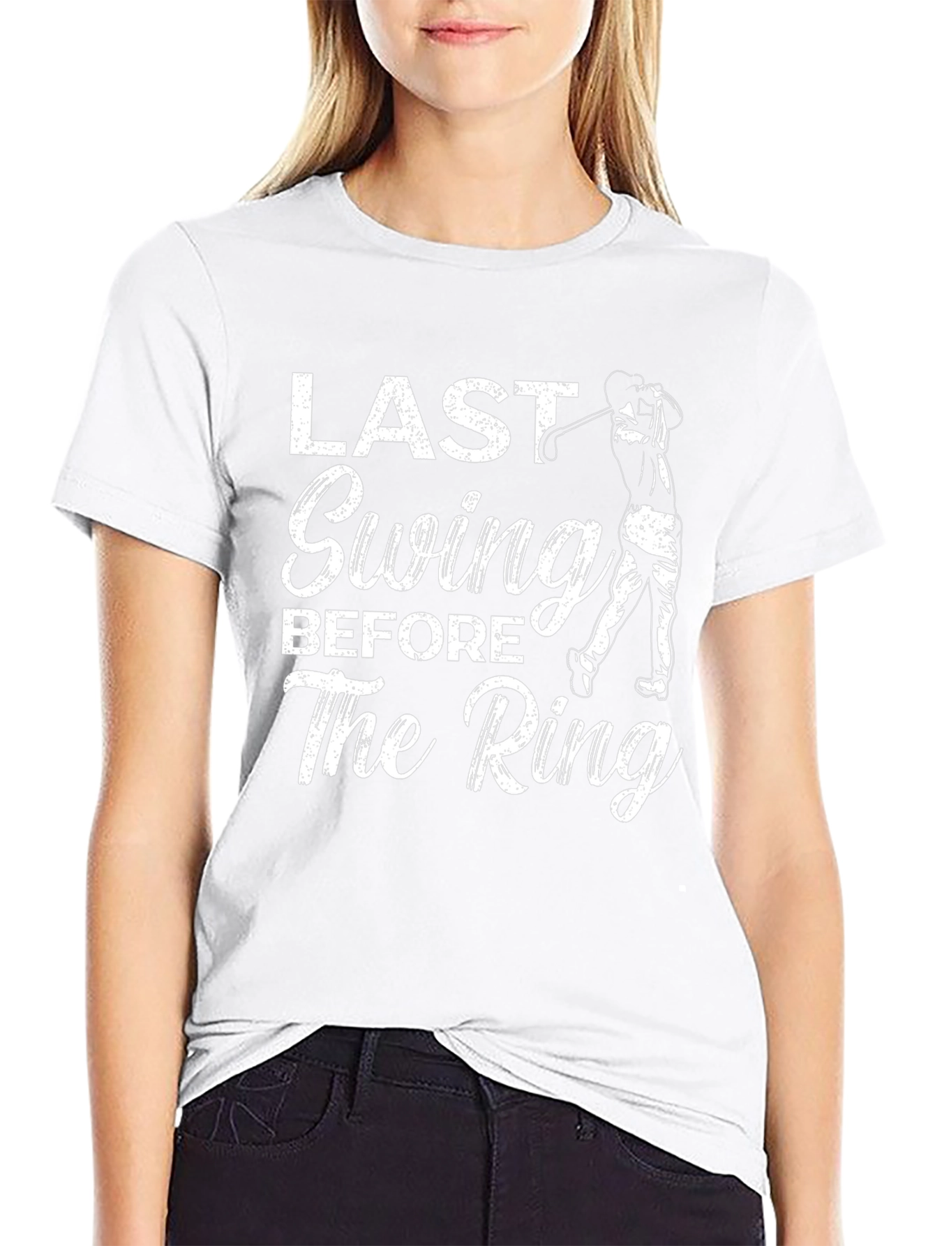 Last Swing Before The Ring Funny Golf T-Shirt