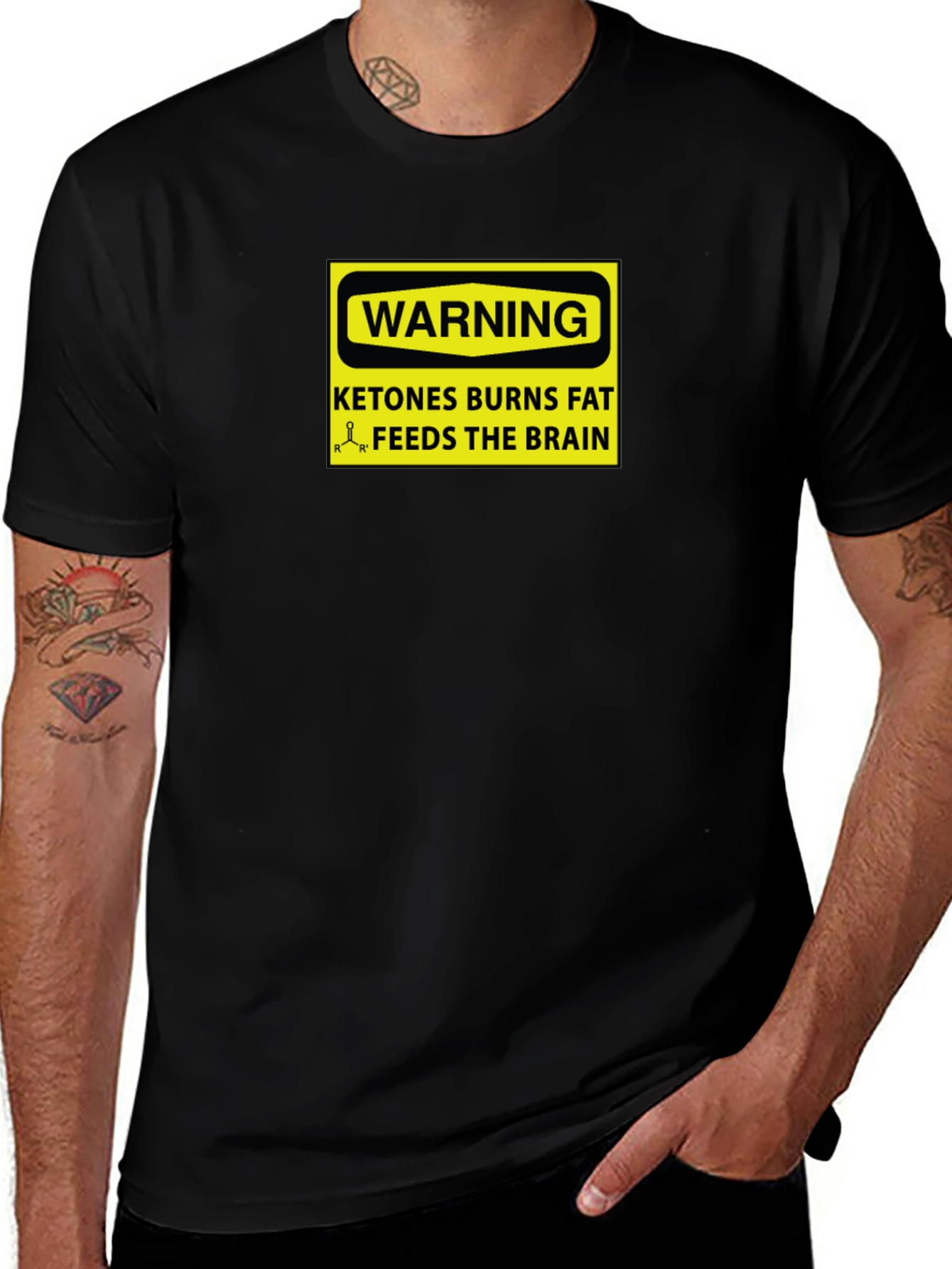 Ketones Burn Fat Graphic Tee - Black