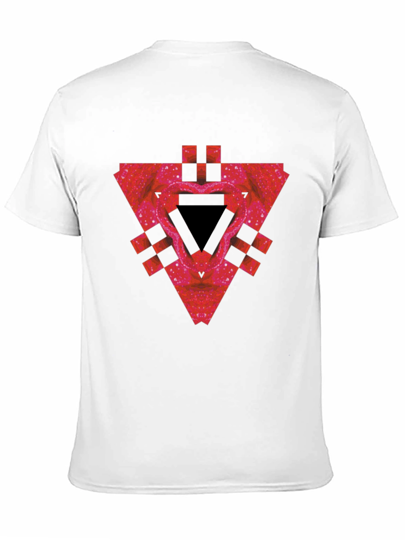 Geometric Triangle Graphic Tee - Mens Black T-Shirt