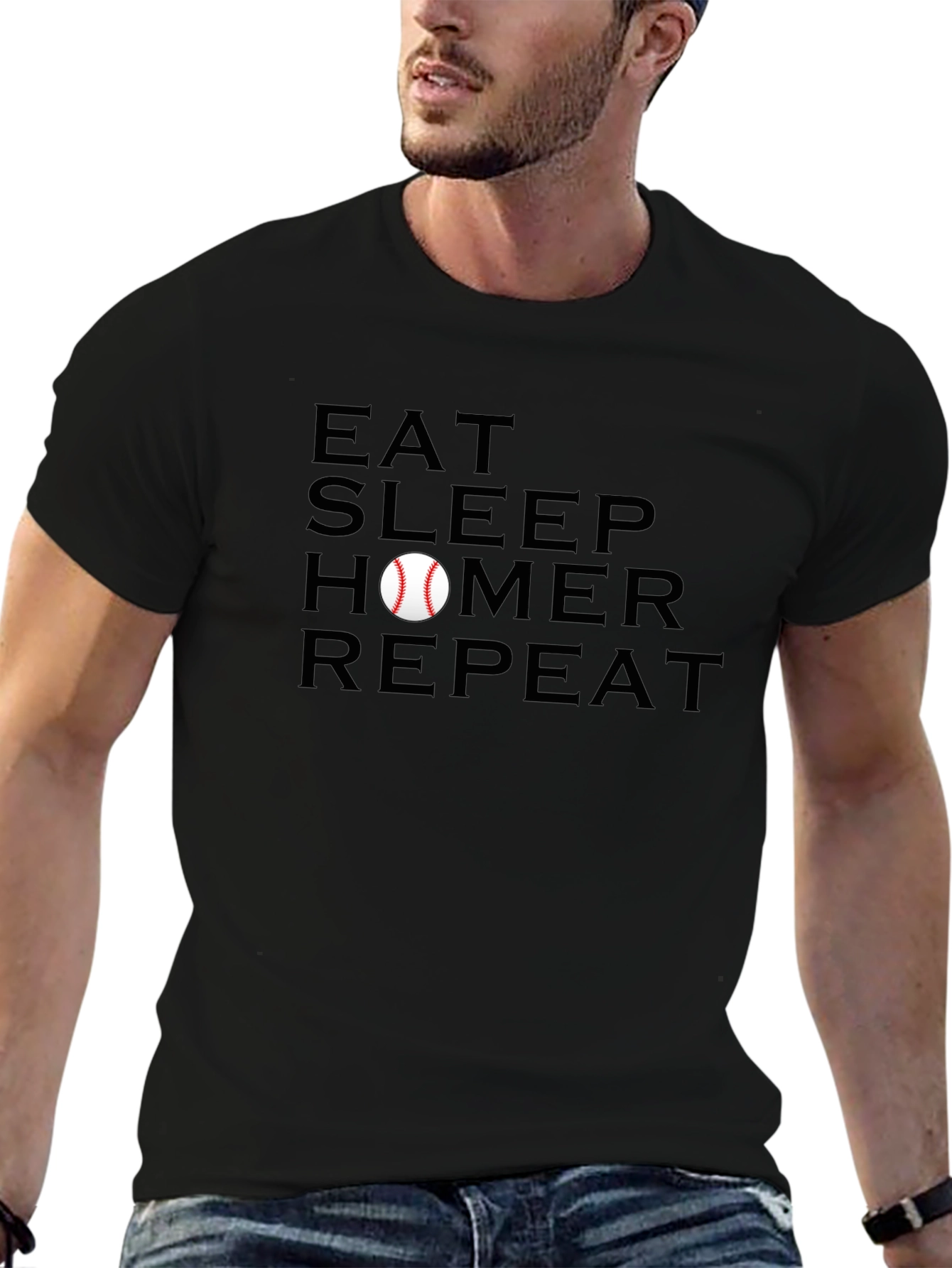Eat Sleep Homer Repeat Baseball T-Shirt
