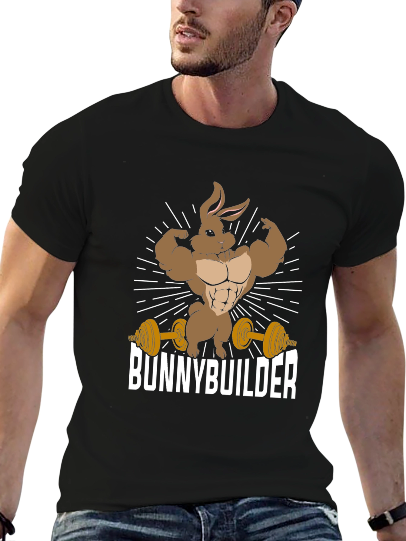 Bunnybuilder Black Graphic T-Shirt