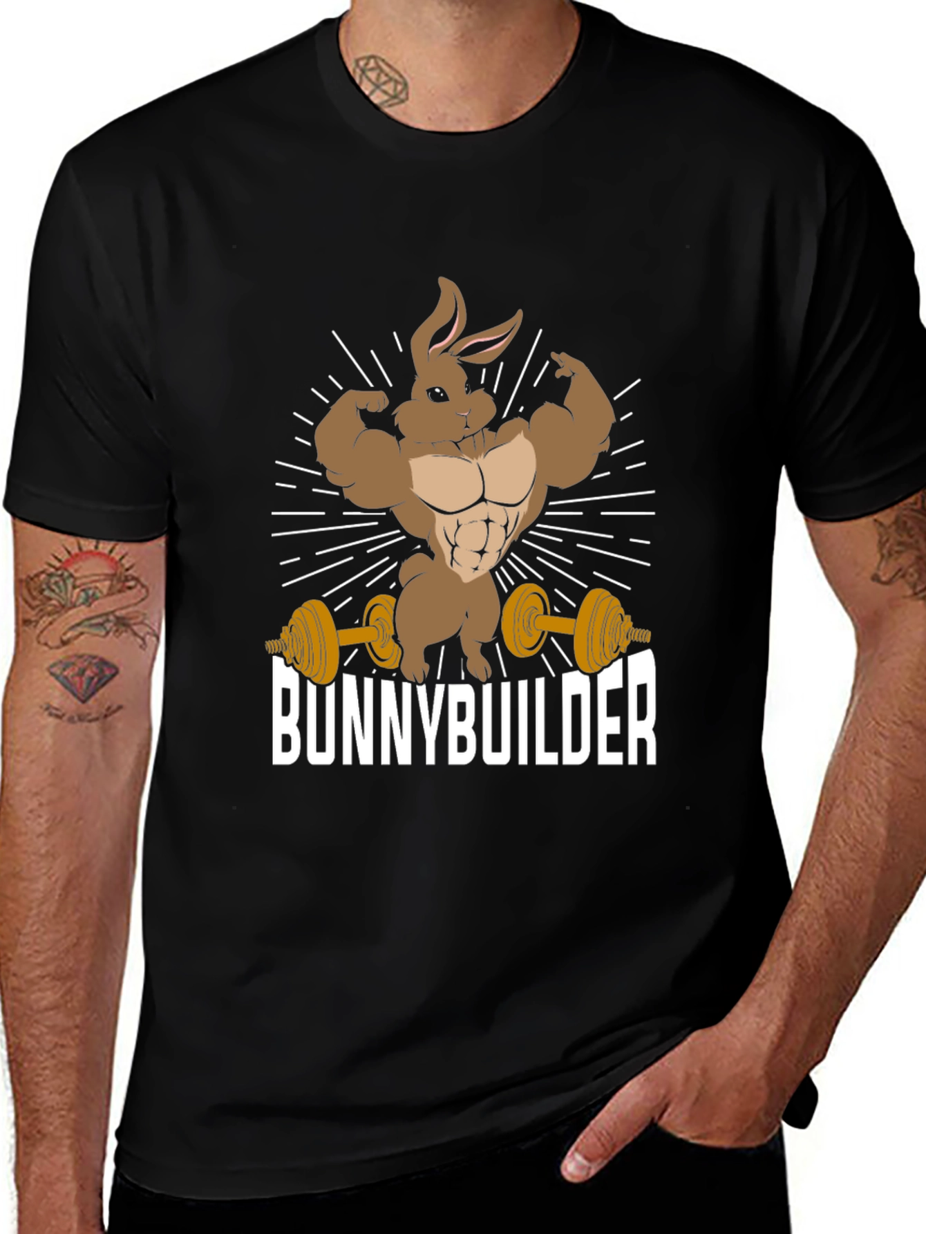 Bunnybuilder Black Graphic T-Shirt