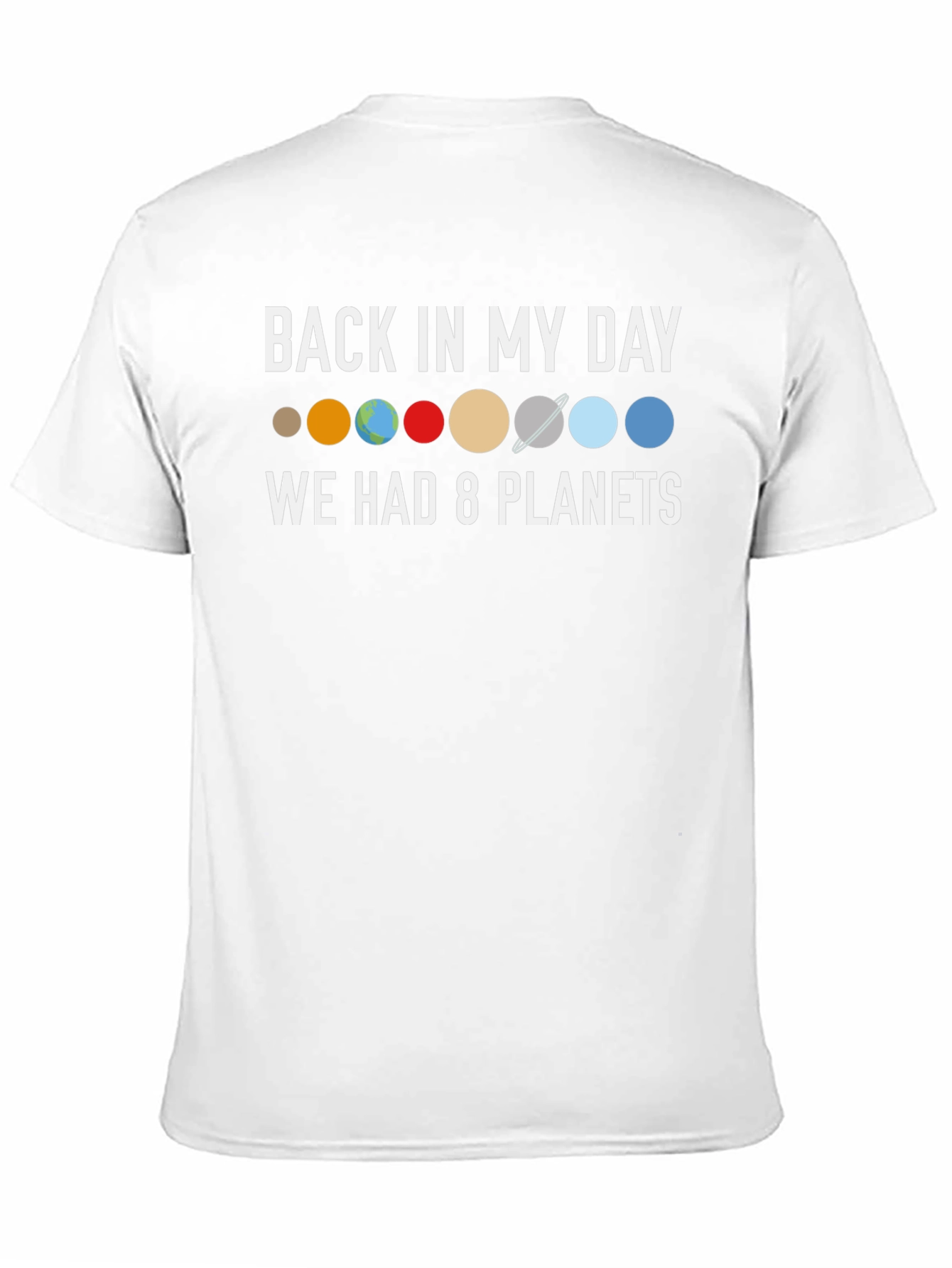 Back in My Day 8 Planets Black T-Shirt