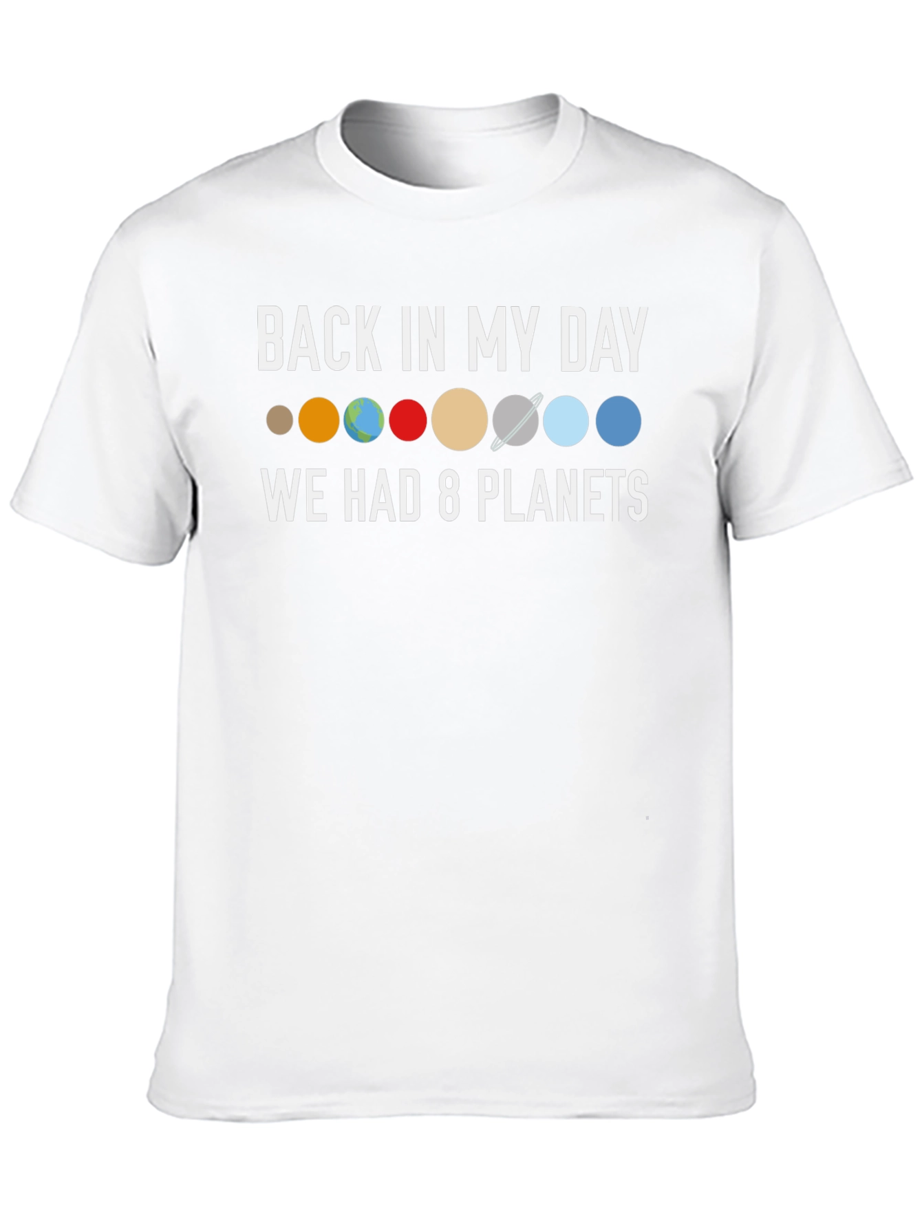 Back in My Day 8 Planets Black T-Shirt