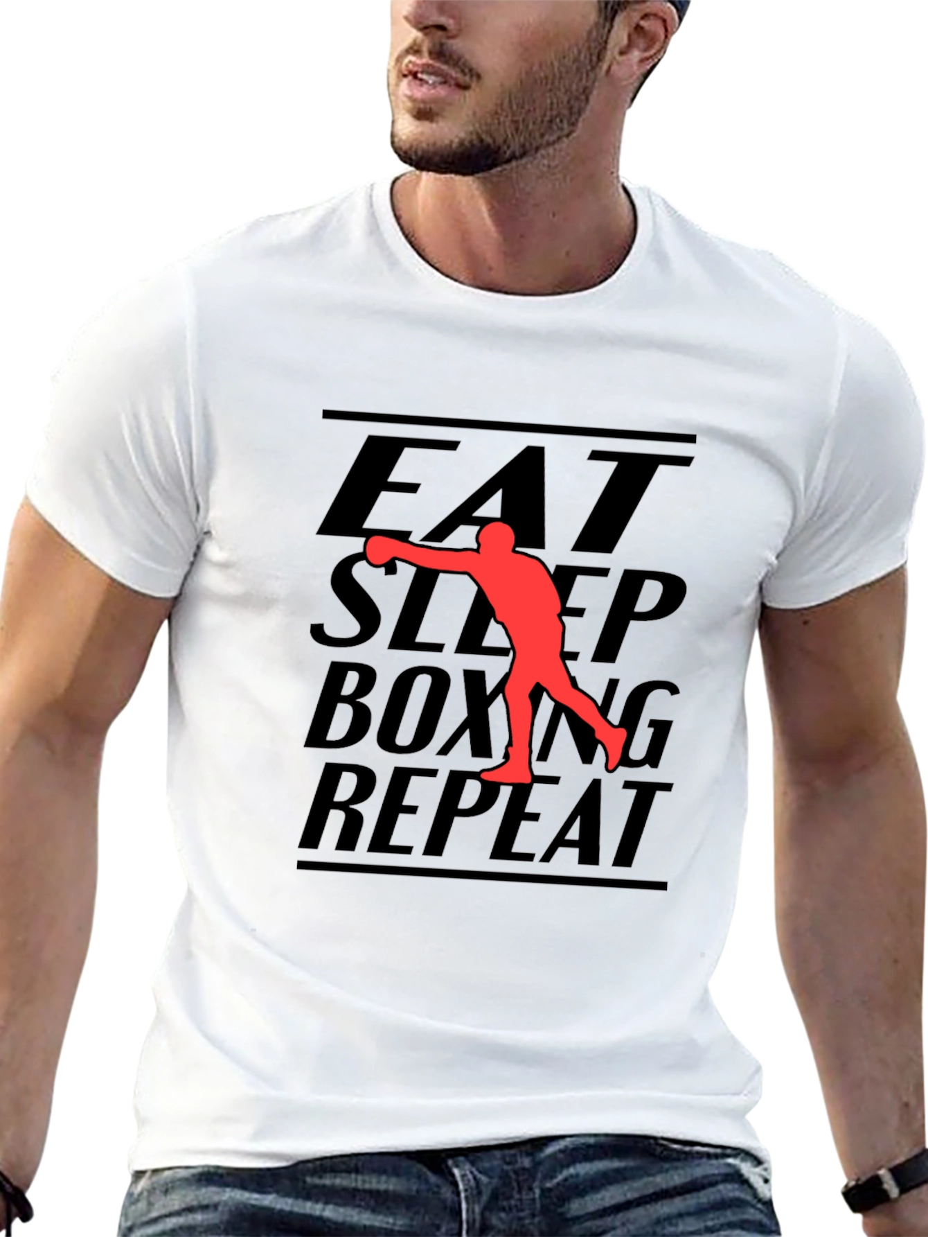 Eat Sleep Boxing Repeat Graphic Tee