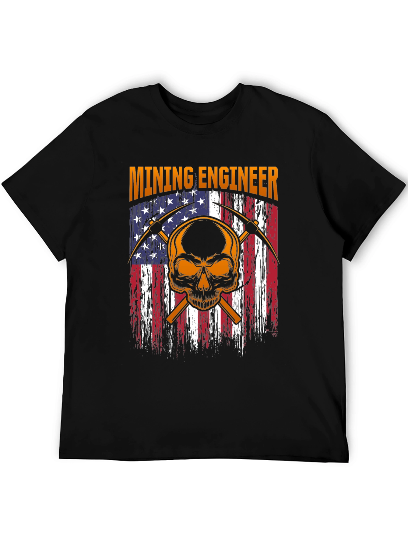 Mining Engineer Skull Graphic T-Shirt