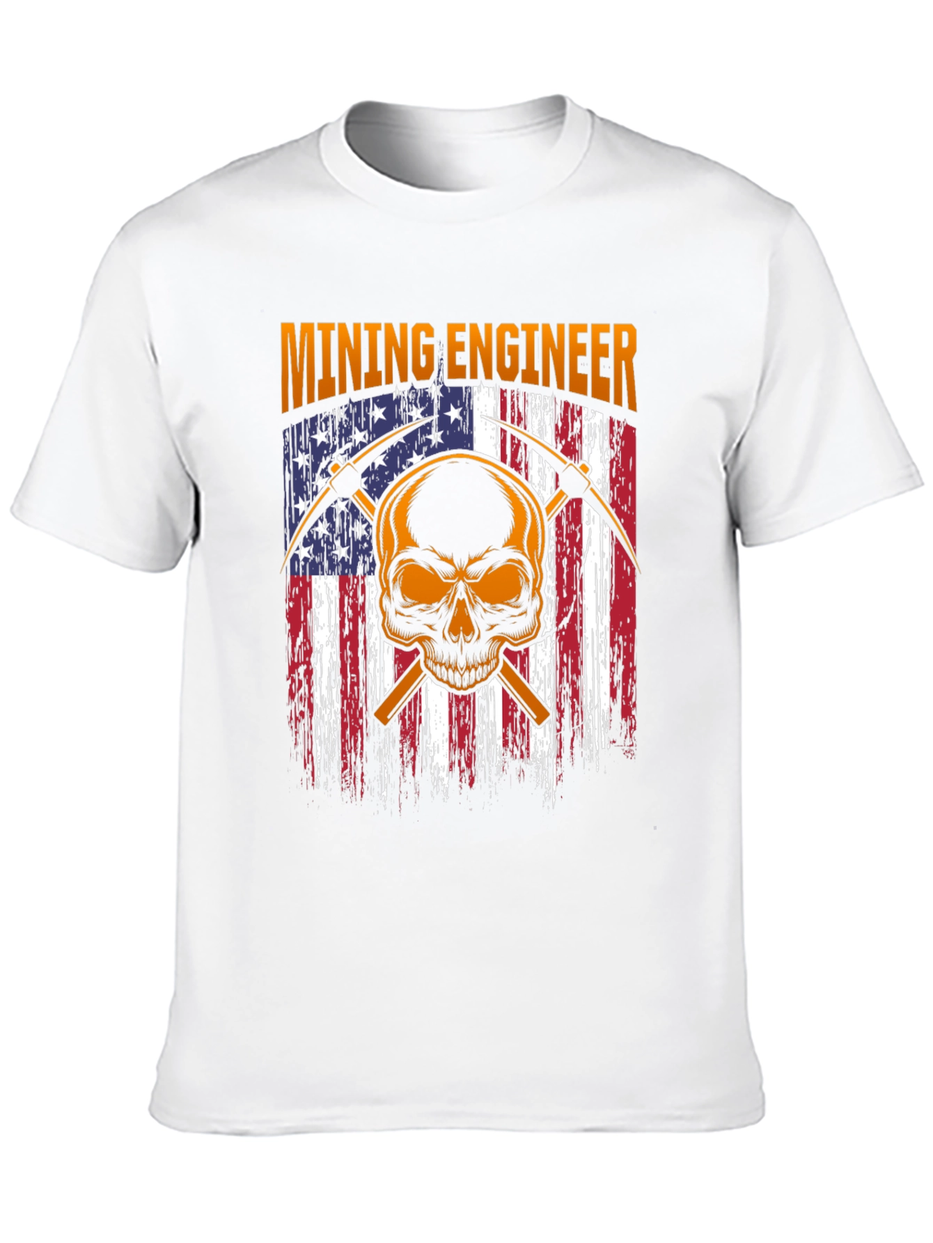 Mining Engineer Skull Graphic T-Shirt