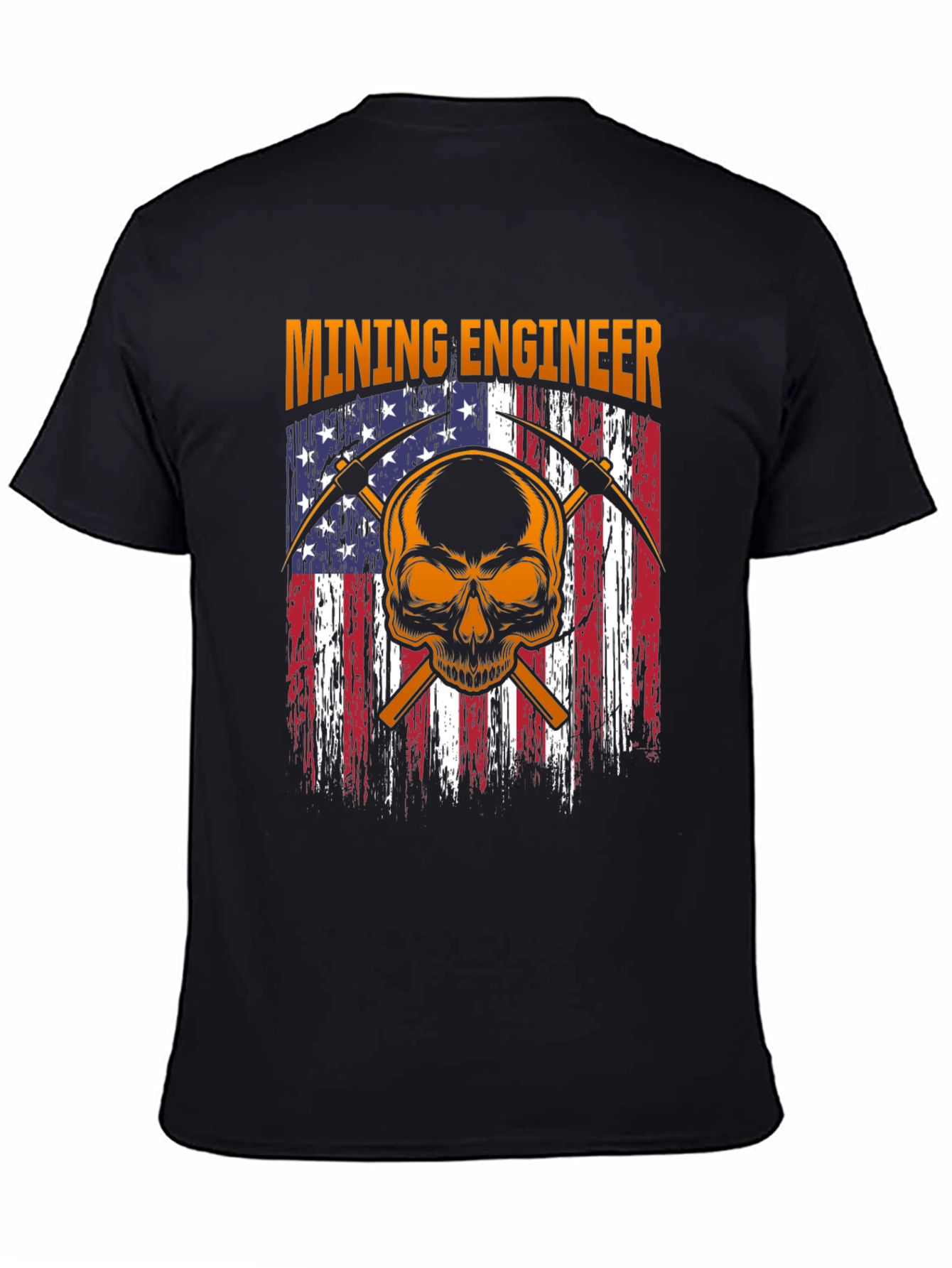 Mining Engineer Skull Graphic T-Shirt