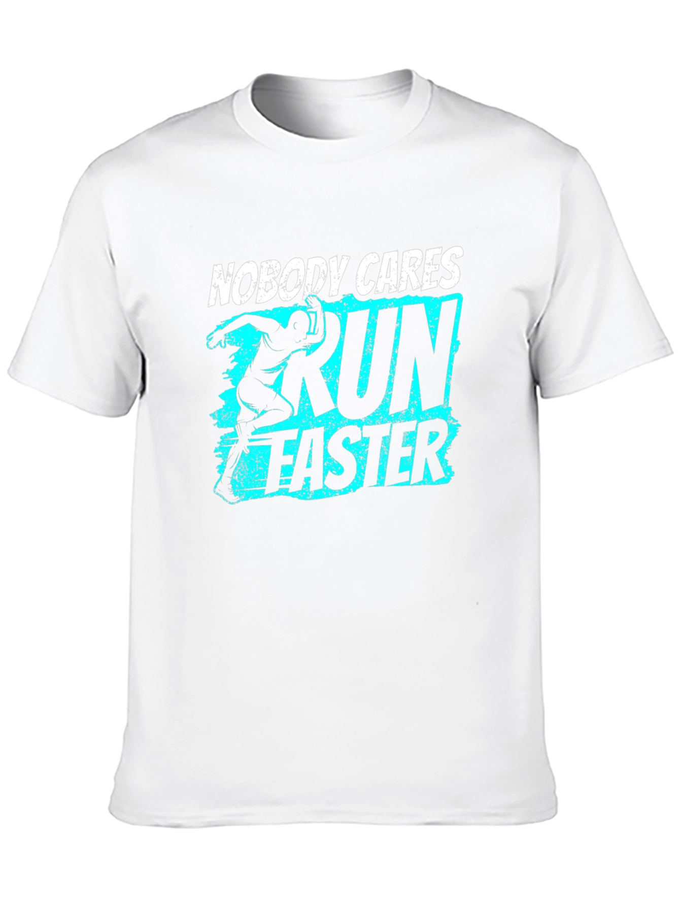 Run Faster Graphic Tee - Black Cotton T-Shirt