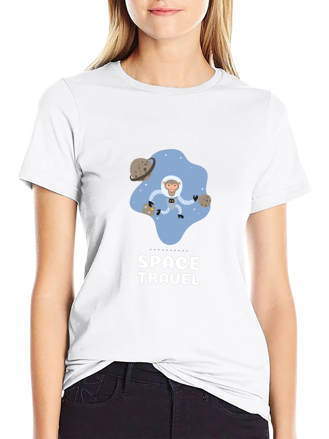 Space Travel Monkey Astronaut T-Shirt
