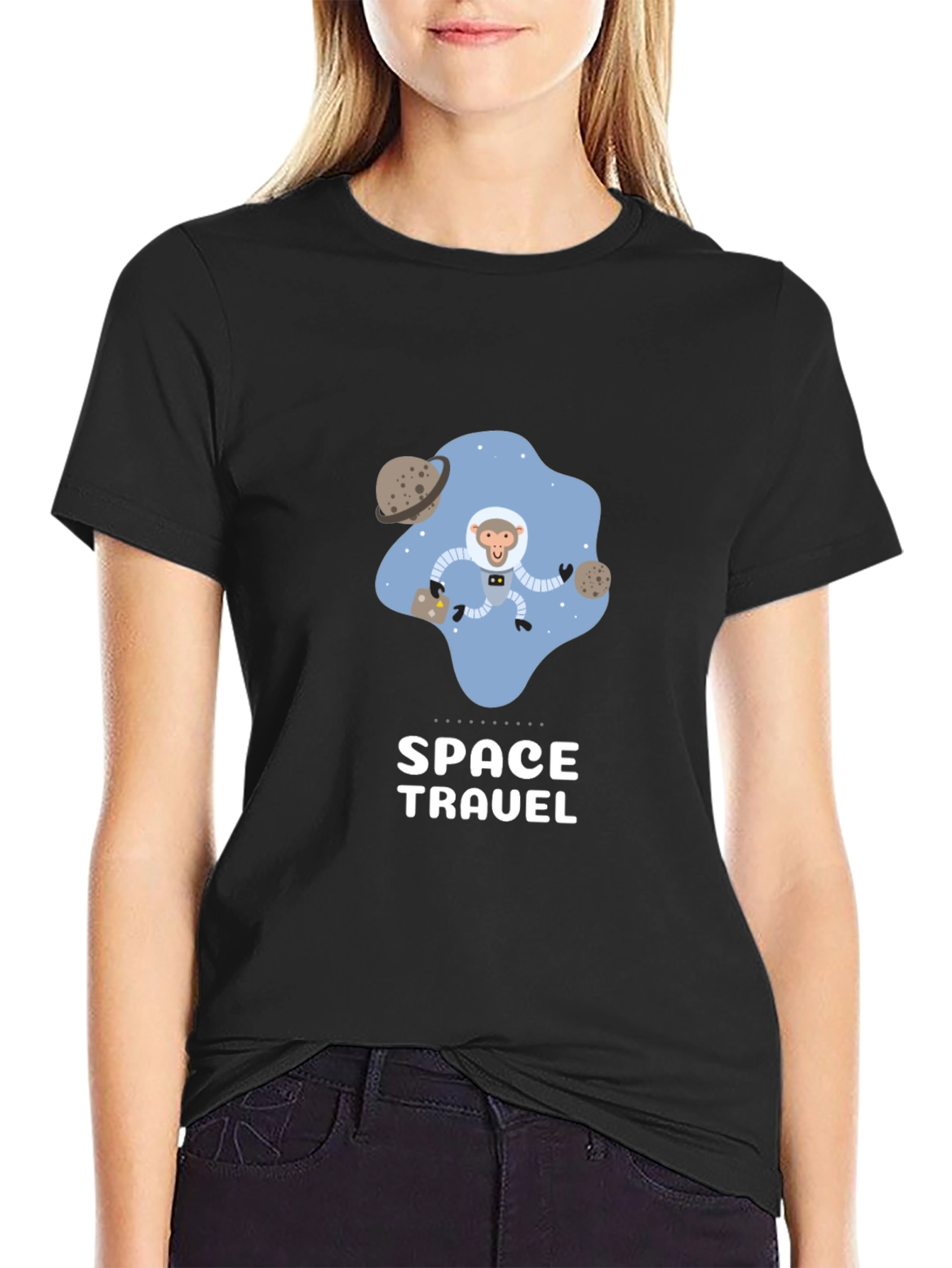 Space Travel Monkey Astronaut T-Shirt