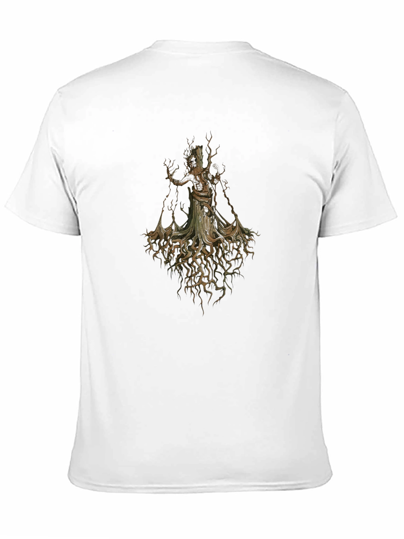 Unique Tree Spirit Graphic Black T-Shirt