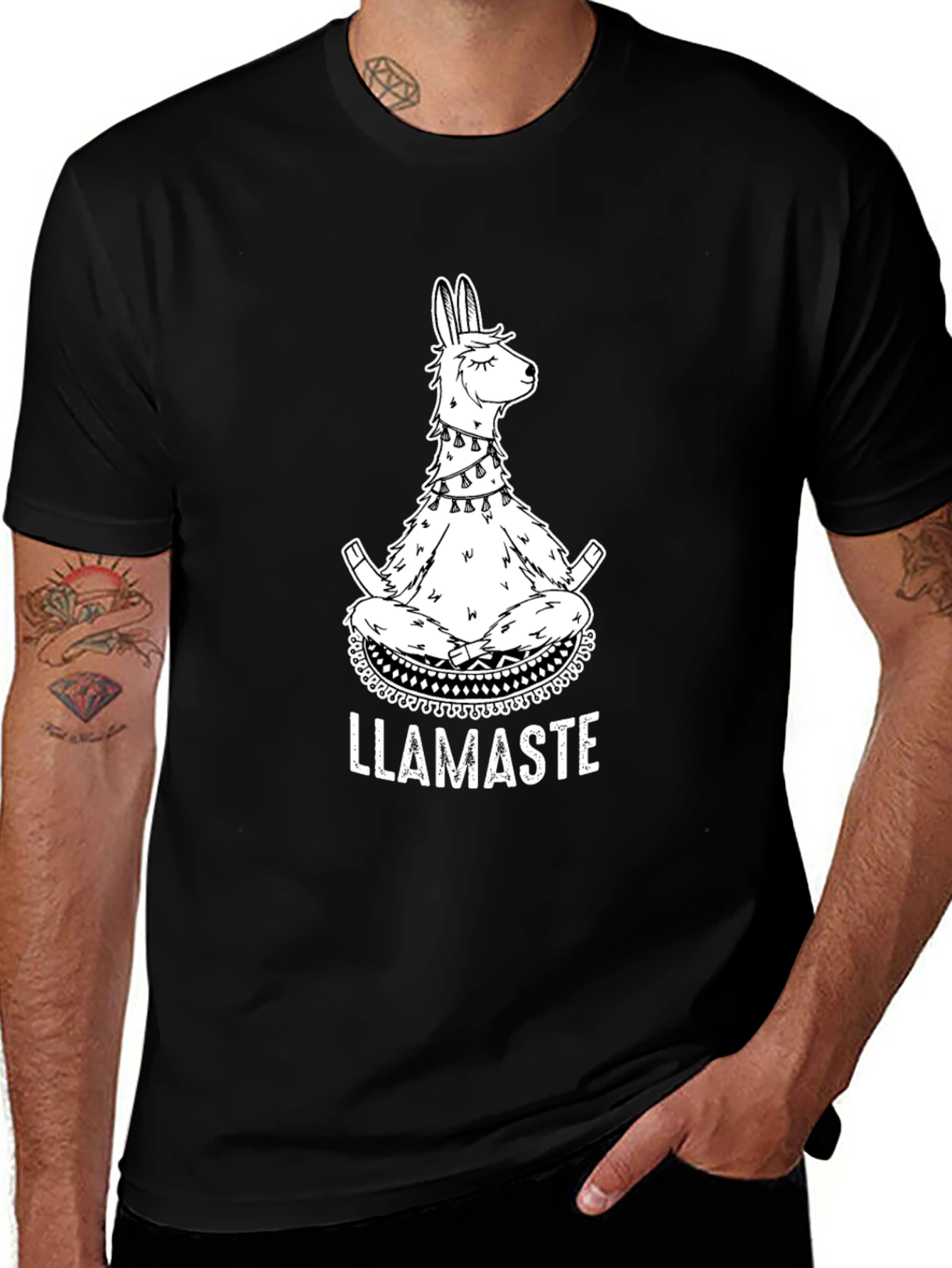 LLAMASTE Meditation T-Shirt