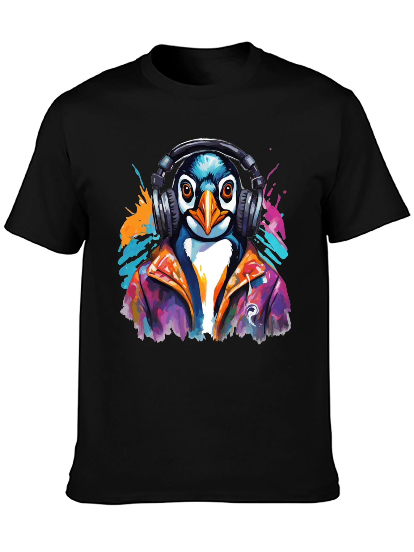 Cool Penguin DJ Graphic Tee - Stylish & Unique