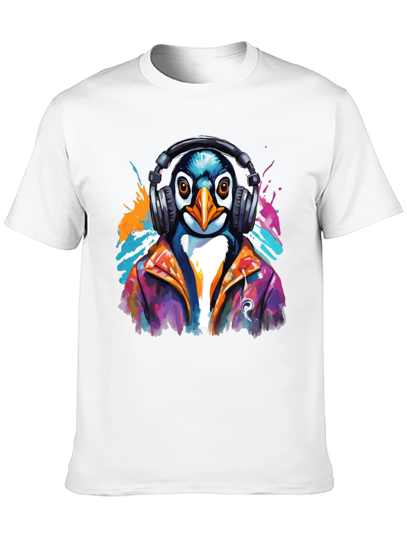 Cool Penguin DJ Graphic Tee - Stylish & Unique