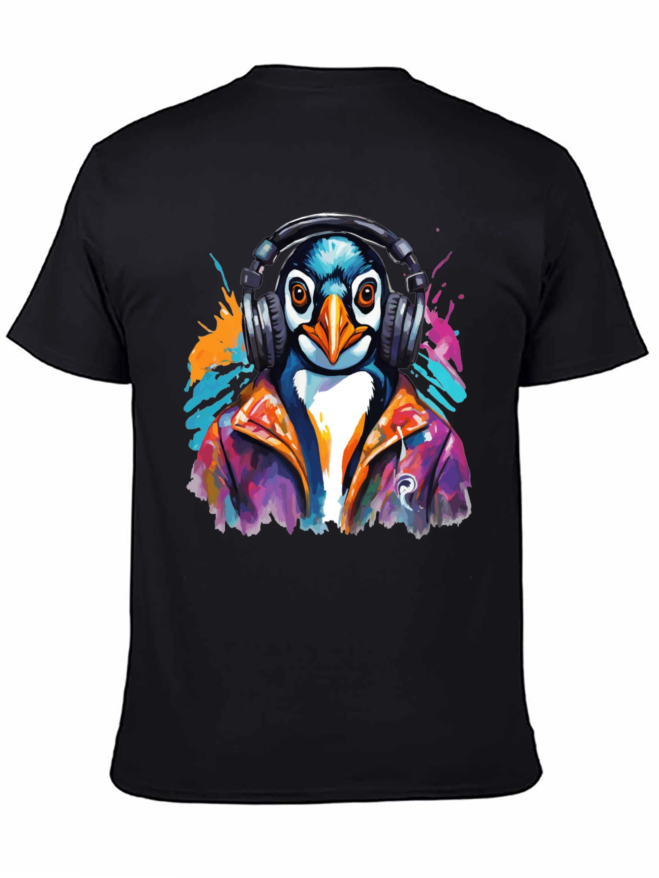 Cool Penguin DJ Graphic Tee - Stylish & Unique