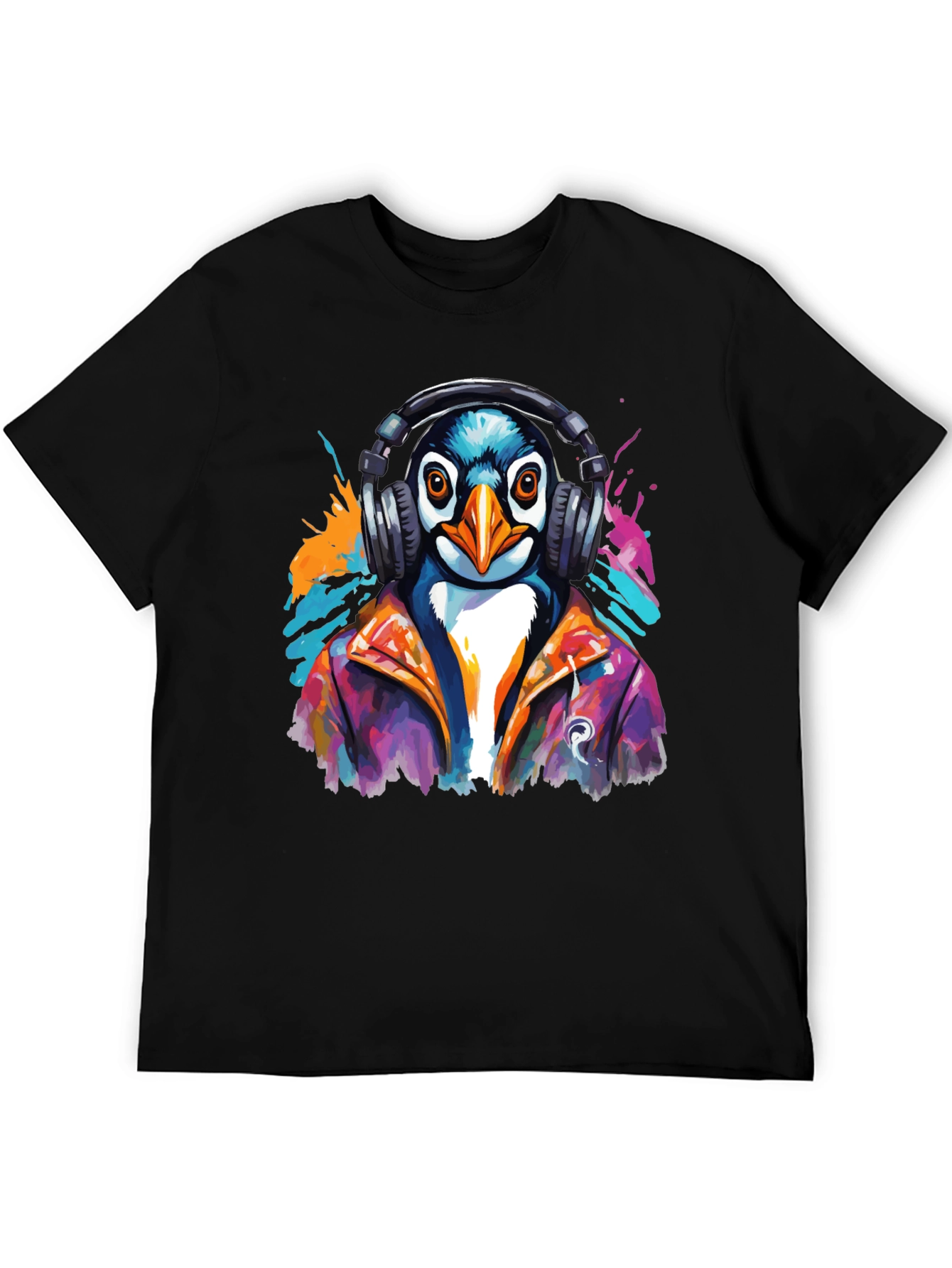 Cool Penguin DJ Graphic Tee - Stylish & Unique