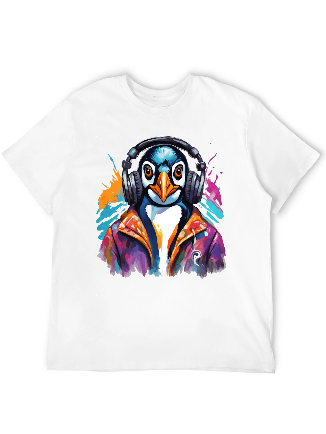 Cool Penguin DJ Graphic Tee - Stylish & Unique