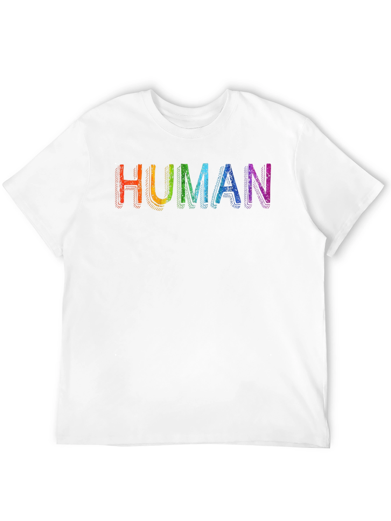 Rainbow HUMAN Graphic Black T-Shirt