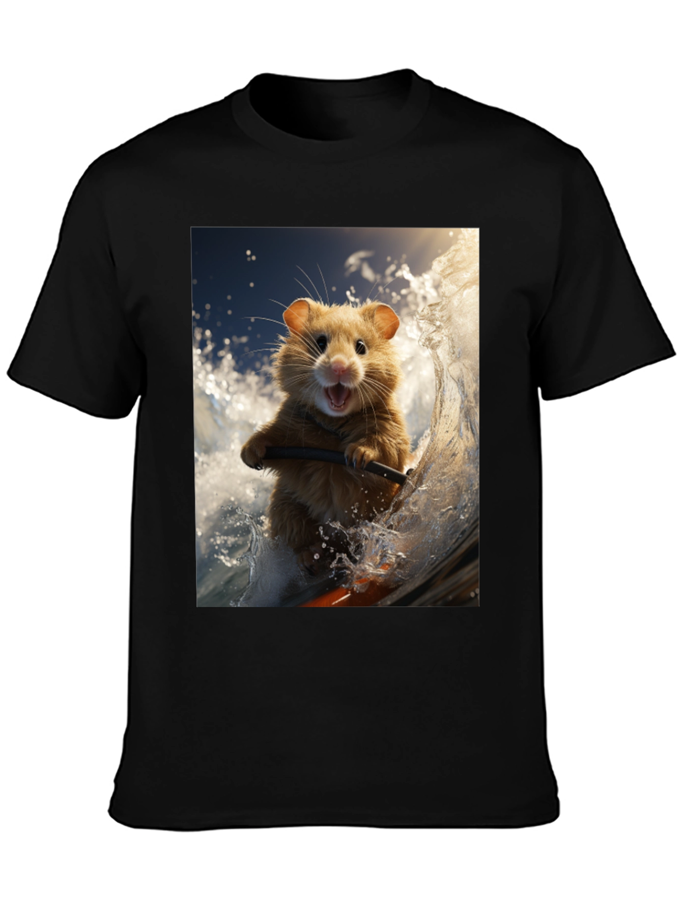Hamster Surfing T-Shirt - Ride the Wave!